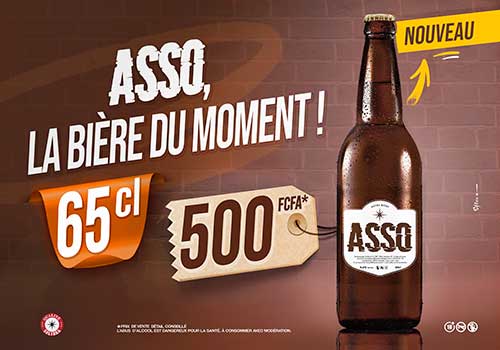 ASSO, la nouvelle bière blonde de SOLIBRA, rafraichissante et légère à 4.6% d'alcool 