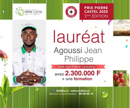 M. Agoussi, deuxième Prix Pierre Castel.Il prône l’agriculture bio.