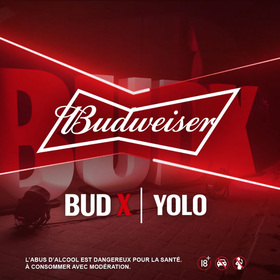 Budweiser présente la Bud X au YOLO ce Samedi 14 Mars de 22H00 à 02H00