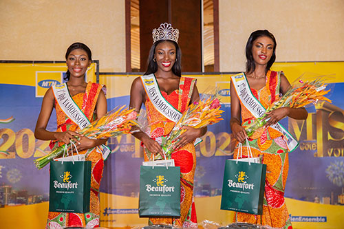 Le trio gagnant de la présélection MISS-CI 2021 de la région du Bélier