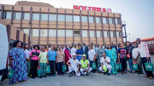 SOLIBRA accueille, les agents de la Mairie de Treichville et les membres de l'Association Nationale des Consommateurs