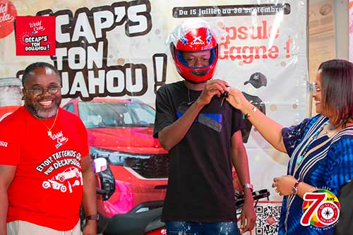 Félicitations à Kouassi Boni Constant, (Résidant à Bouaké), lauréat de la 8e moto de 