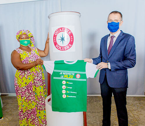 Lutte contre le coronavirus / SOLIBRA offre 26 postes de lavage de mains à la FIMADA