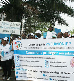 Journée Mondiale de la Pneumonie / SOLIBRA a accompagné la marche bleue le samedi 12 novembre 2016