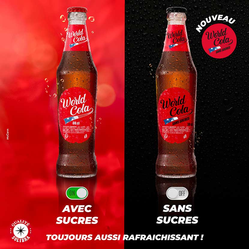 NOUVEAU WORLD COLA SANS SUCRES POUR LE BIEN-ETRE DES CONSOMMATEURS
