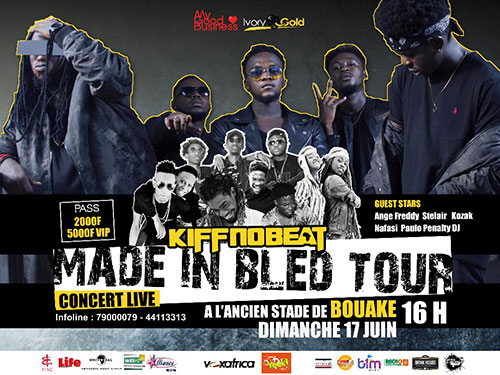 Kiff no Beat sera en concert à Bouaké ce 17 Juin 2018 avec YOUKI