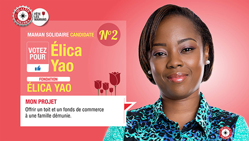 MAMAN SOLIDAIRE / Votez pour Elica Yao notre Candidate N° 2 de la Fondation Elica Yao